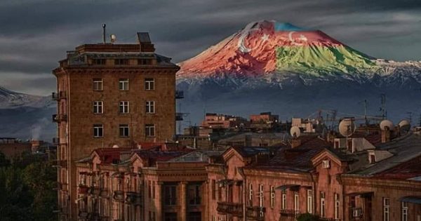 Ağrı dağının Ermənistan tərəfində Azərbaycan- Türkiyə bayraqları ilə işıqlandırılacaq