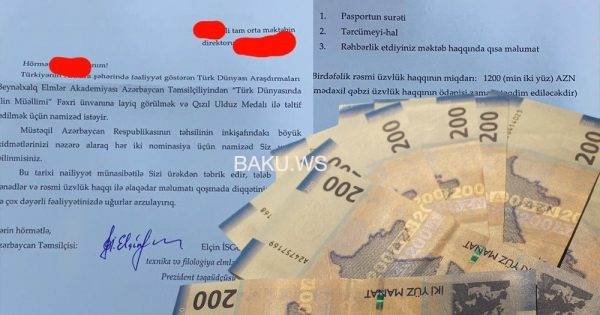 Məktəb direktorlarına göndərilən “1200 manatlıq məktub” nə üçündür? – RƏSMİ AÇIQLAMA – FOTOLAR