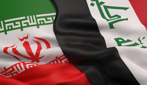 image-the-flags-of-iran-and-iraq-overlapping