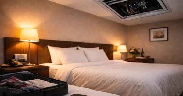 Oteldəki gizli kameraları bu cür tapın - Detektiv hiylələri 2 image-otel